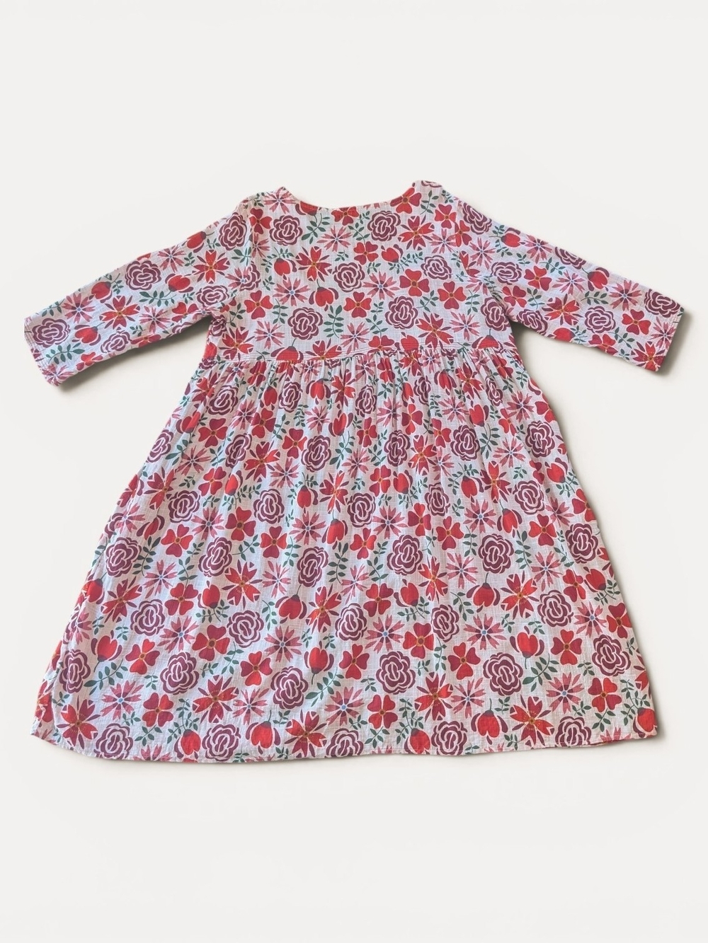 Gudrun Sjödén Organic Cotton Floral Midi Dress Lagenlook Boho - Picture 2 of 11